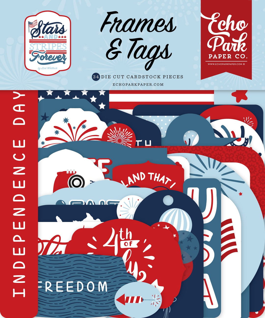 Stars And Stripes Forever Frames & Tags - Echo Park