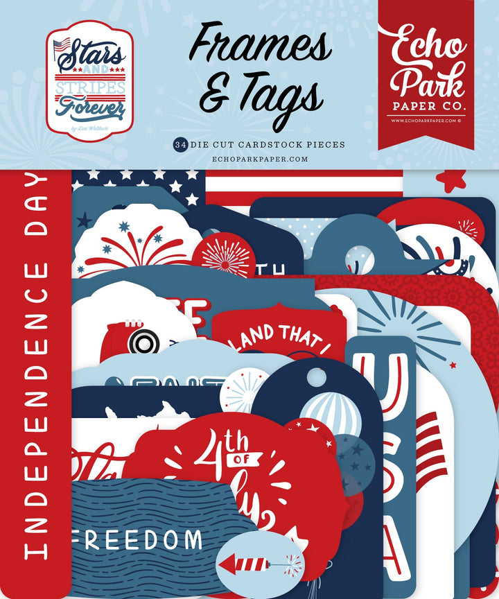 Stars And Stripes Forever Frames & Tags - Echo Park
