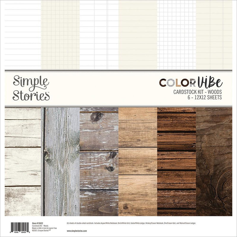 Woods Cardstock Kit - Color Vibe - Simple Stories
