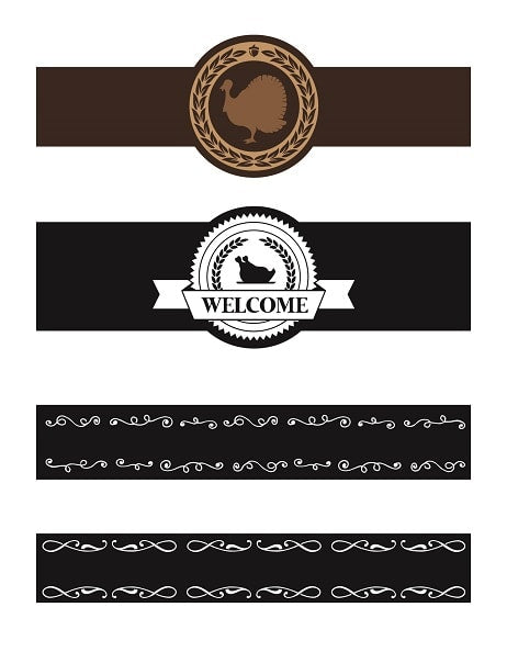 Thanksgiving Napkin Rings SVG Image File Download