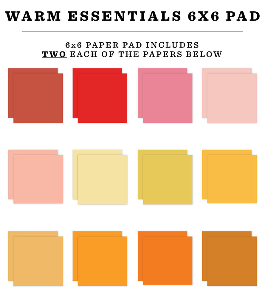 Warm Essentials 6" x 6" Paper Pad - Echo Park