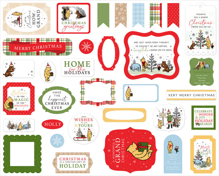 Winnie The Pooh Christmas Ephemera - Echo Park
