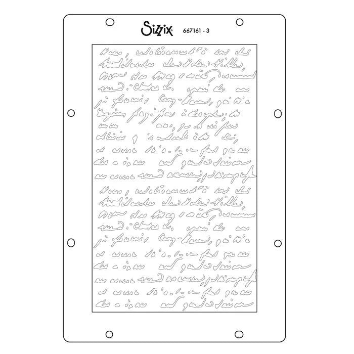A5 Stencil (4 pack) Words and Numbers by Vicki Boutin - Sizzix