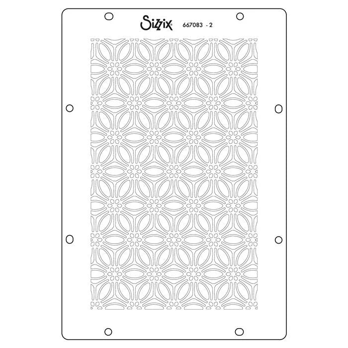 A6 Stencil (4 pack) Background Textures by Vicki Boutin - Sizzix