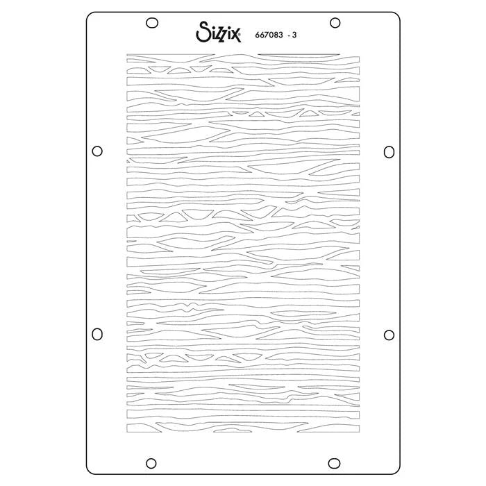 A6 Stencil (4 pack) Background Textures by Vicki Boutin - Sizzix