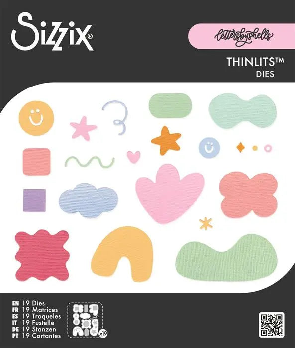 Abstract Doodles Thinlits Die Set Die Set 19PK - Letters by Shells - Shelly Kim - Sizzix