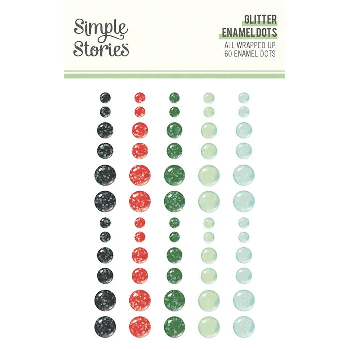 All Wrapped Up Glitter Enamel Dots - Simple Stories