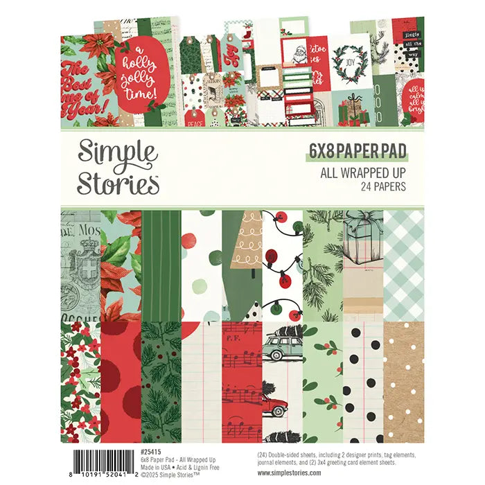 All Wrapped Up Paper Pad, 6" x 8" - Simple Stories