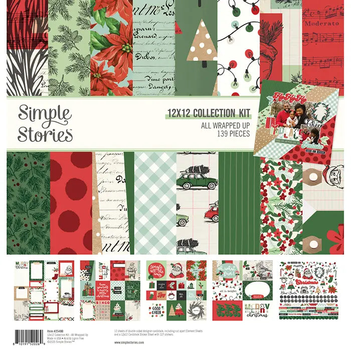All Wrapped Up Scrapbook Collection Kit, 12" x 12" - Simple Stories