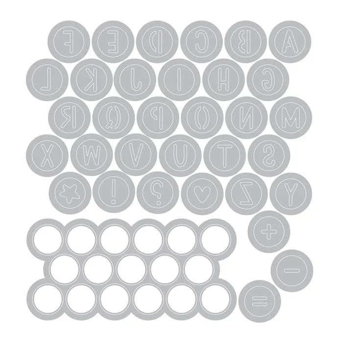 Alphabet Beads Thinlits Die Set (34 pack) by Letters by Shells - Sizzix