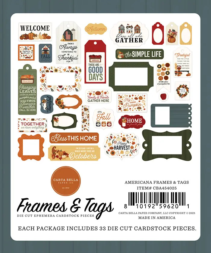 Americana Frames & Tags - Carta Bella