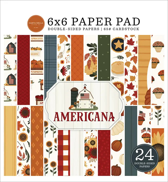 Americana Paper Pad, 6" x 6" - Carta Bella
