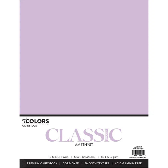 Amethyst Classic Cardstock Pack, 8.5" x 11" - My Colors - PhotoPlay