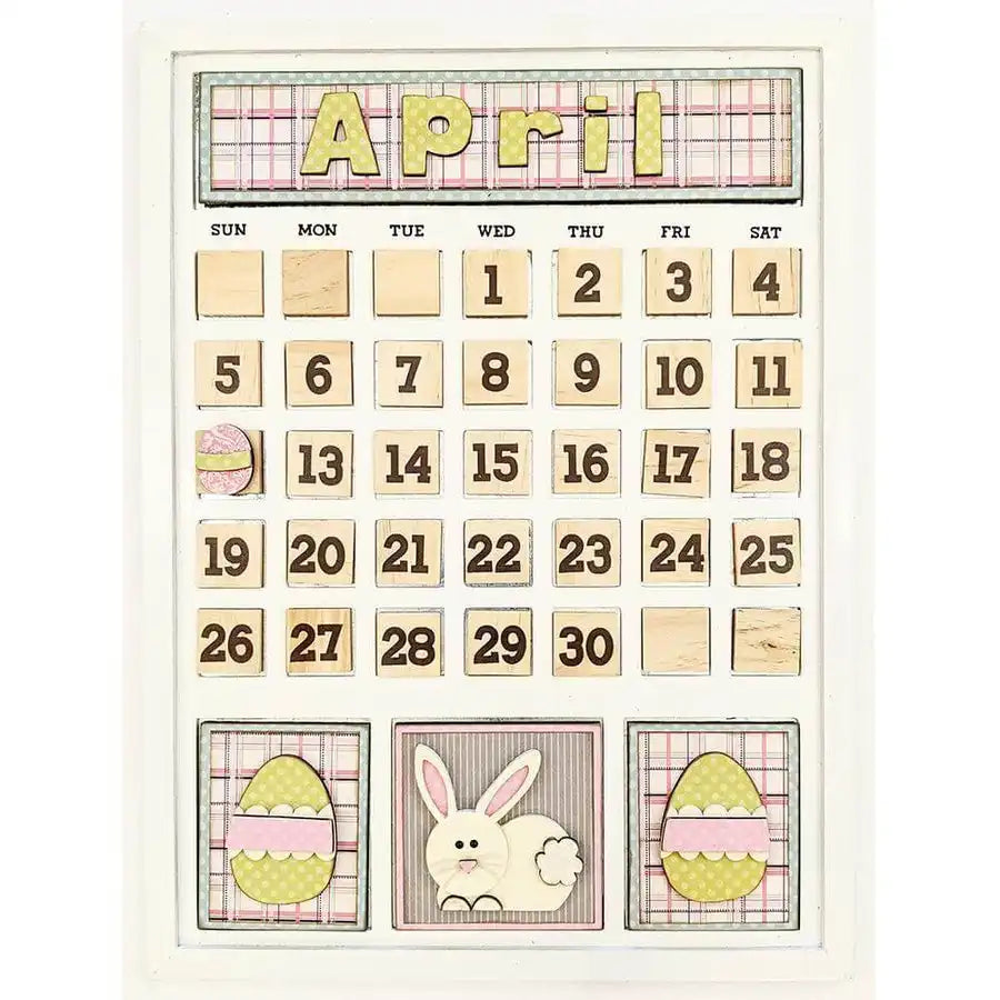April Magnetic Calendar - Foundations Decor