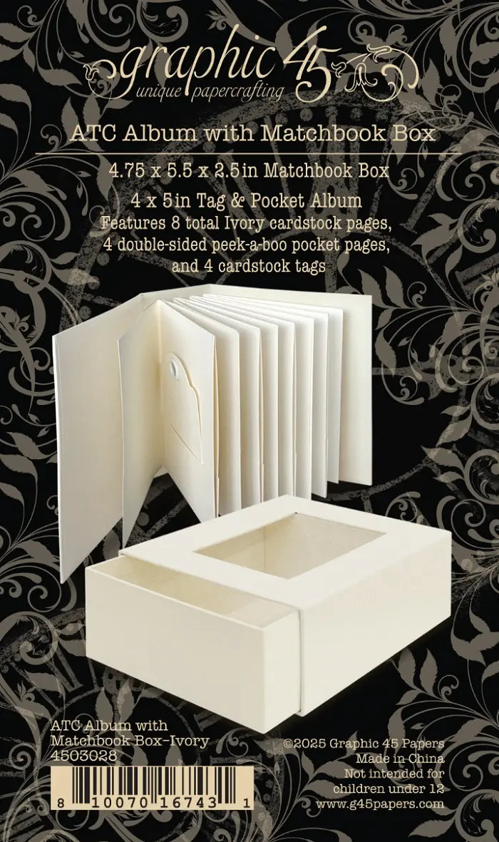 Artist Trading Card Album with Matchbook Box Ivory - Graphic 45