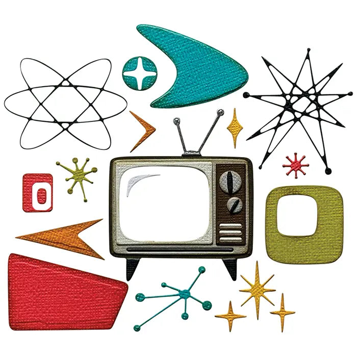 View 4 of Atomic Retro Thinlits Dies - Back from the Vault - Tim Holtz - Sizzix