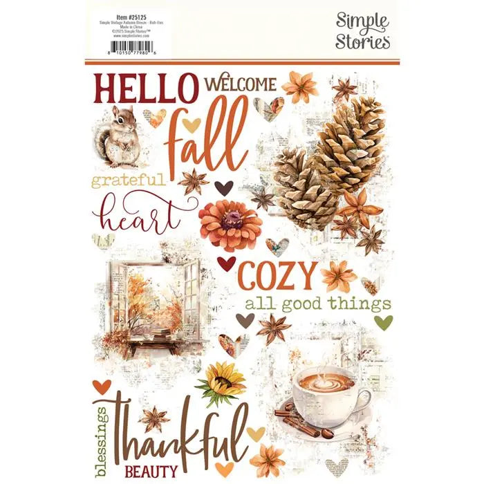 Autumn Breeze Rub Ons - Simple Vintage - Simple Stories