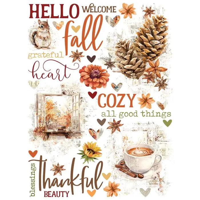 Autumn Breeze Rub Ons - Simple Vintage - Simple Stories
