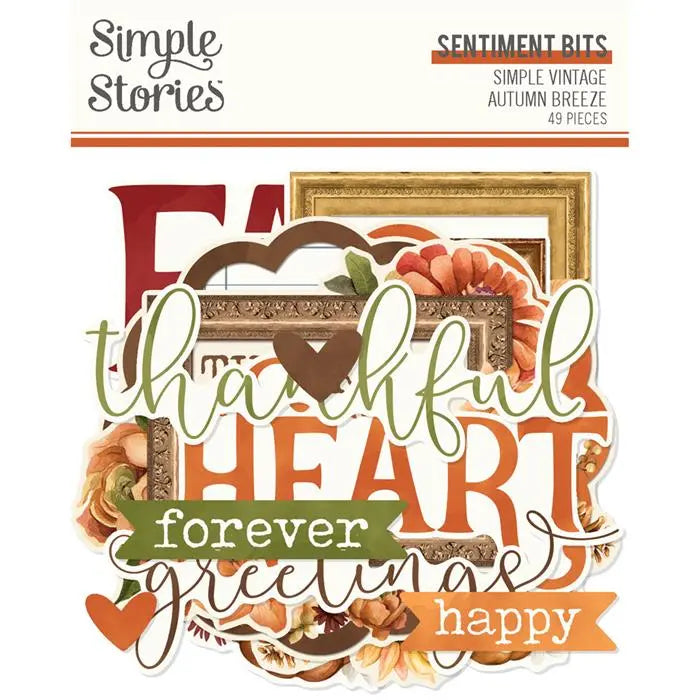Autumn Breeze Sentiment Bits & Pieces - Simple Vintage - Simple Stories