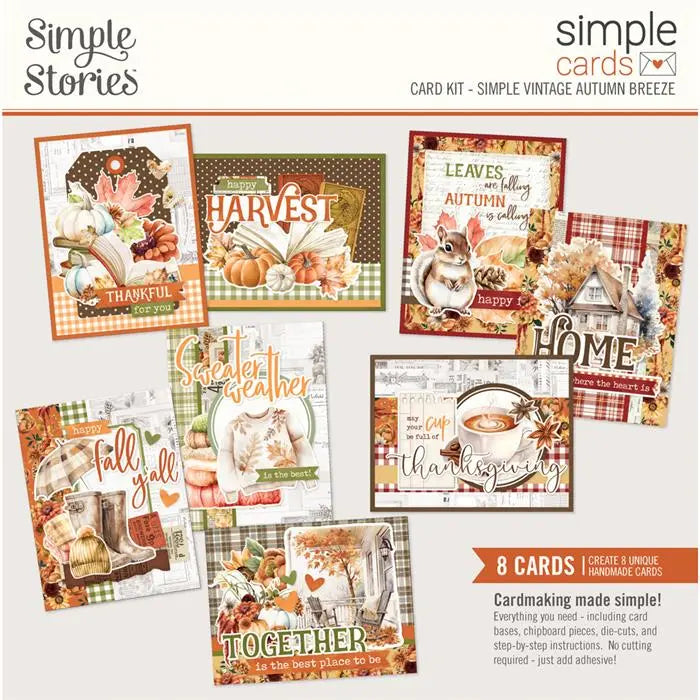 Autumn Breeze Simple Cards Card Kit - Simple Vintage - Simple Stories