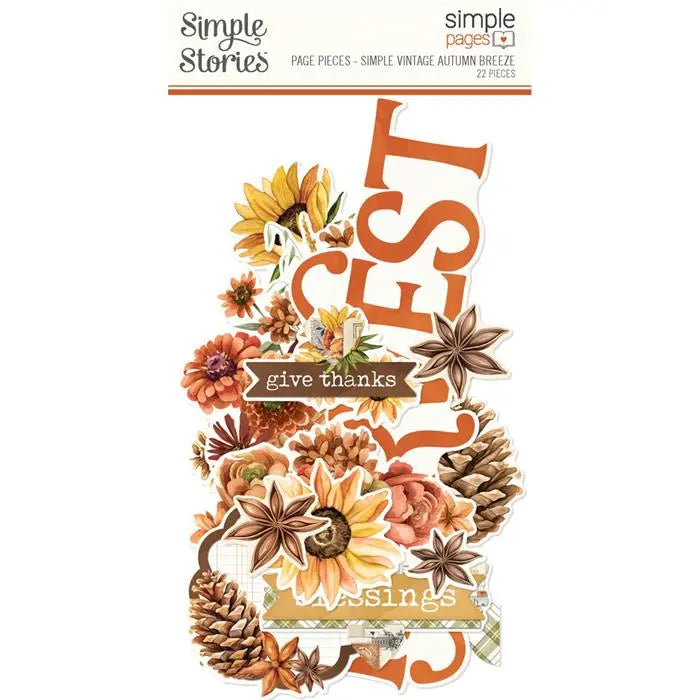 Autumn Breeze Simple Pages Page Pieces - Simple Vintage - Simple Stories