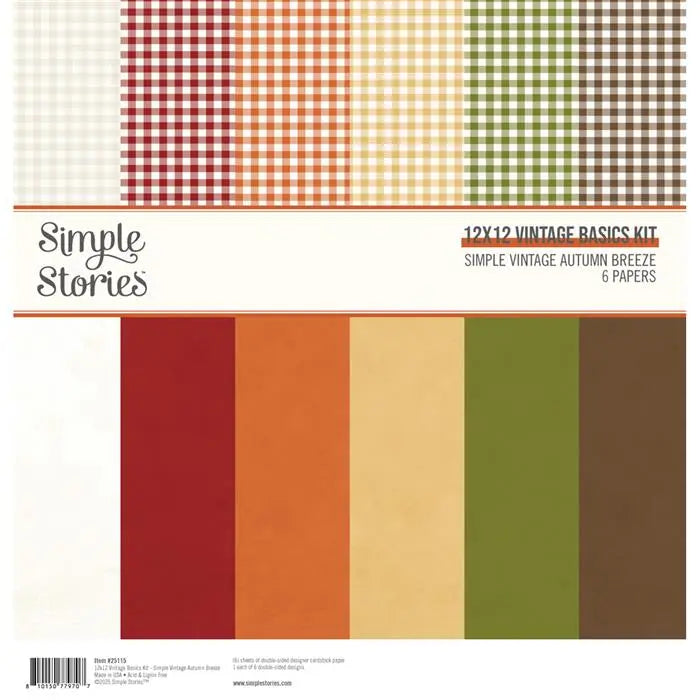 Autumn Breeze Vintage Basics Kit, 12" x 12" - Simple Vintage - Simple Stories