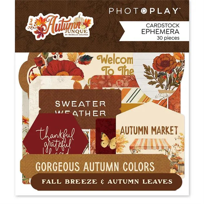Autumn Junque Ephemera Die Cuts - Photoplay