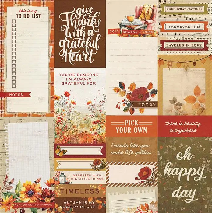 Autumn Junque Scrapbook Collection Kit, 12" x 12" - Photoplay