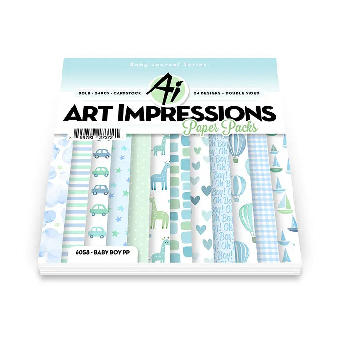 Baby Boy Paper Pack. 6″ x 6″ - Art Impressions