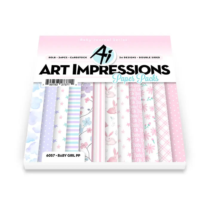 Baby Girl Paper Pack, 6″ x 6″ - Art Impressions