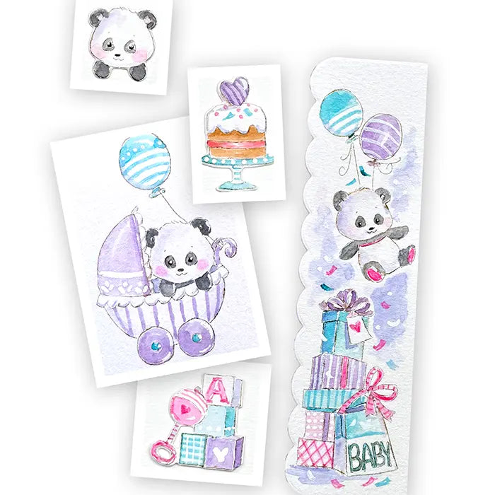 Baby Panda Clear Stamp and Die Set - Art Impressions