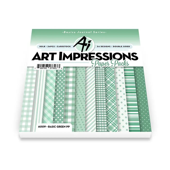 Basic Green Paper Pack 6" x 6" - Art Impressions
