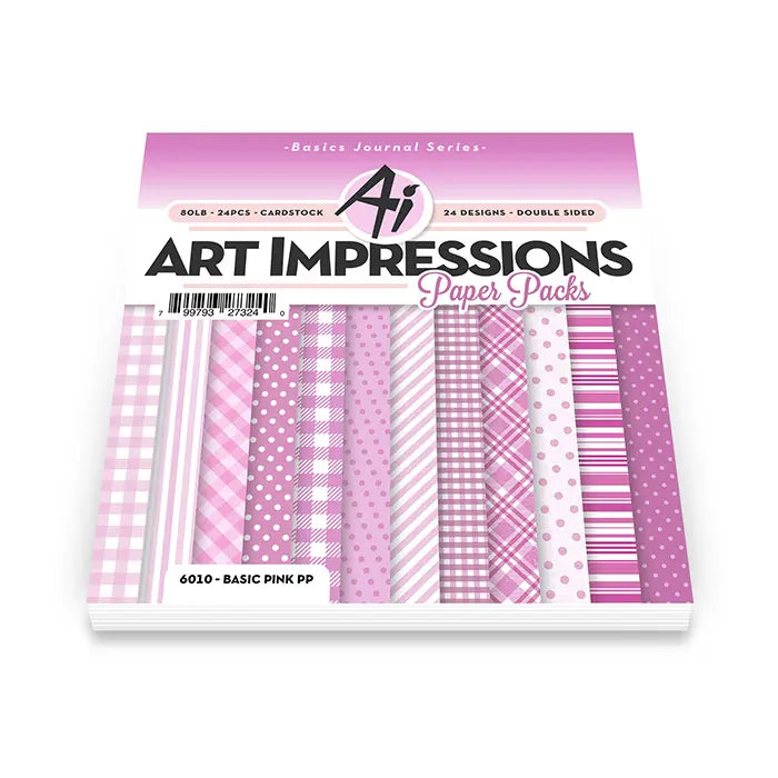 Basic Pink Paper Pack 6" x 6" - Art Impressions