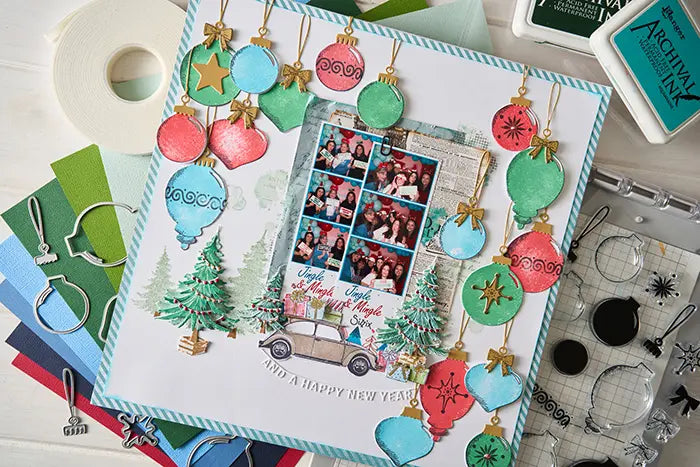 Baubles Clear Stamp Set with Framelits - 49 and Market - Sizzix