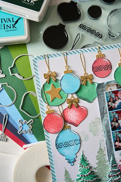 Baubles Clear Stamp Set with Framelits - 49 and Market - Sizzix