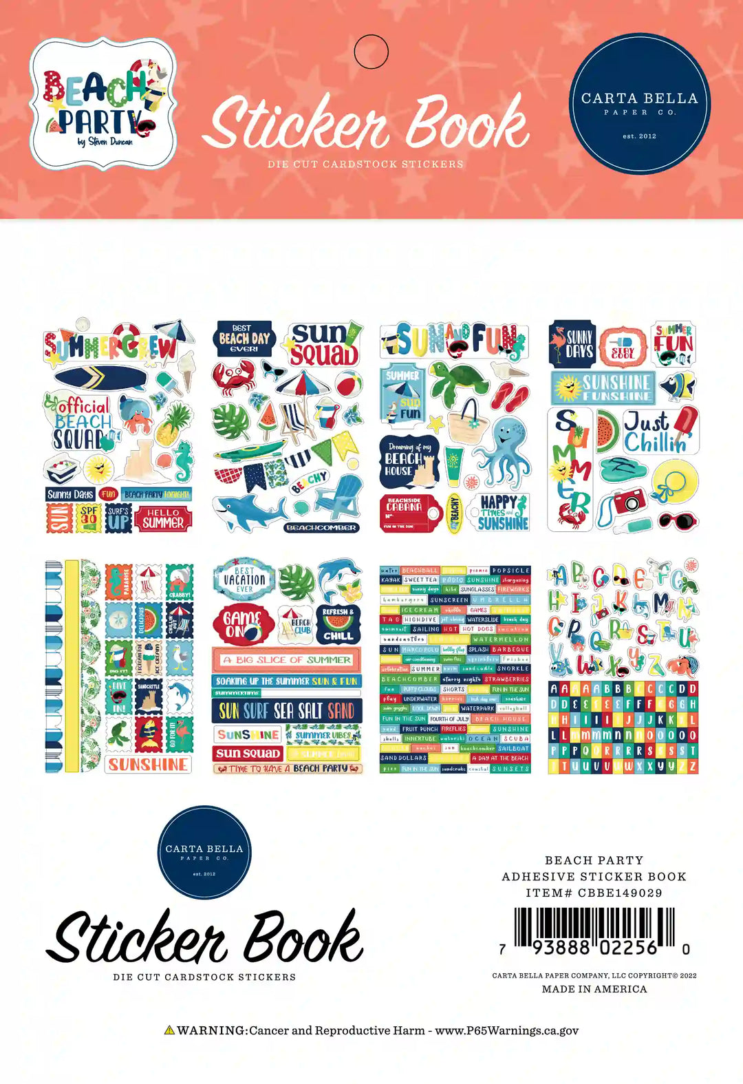 Beach Party Sticker Book - Carta Bella