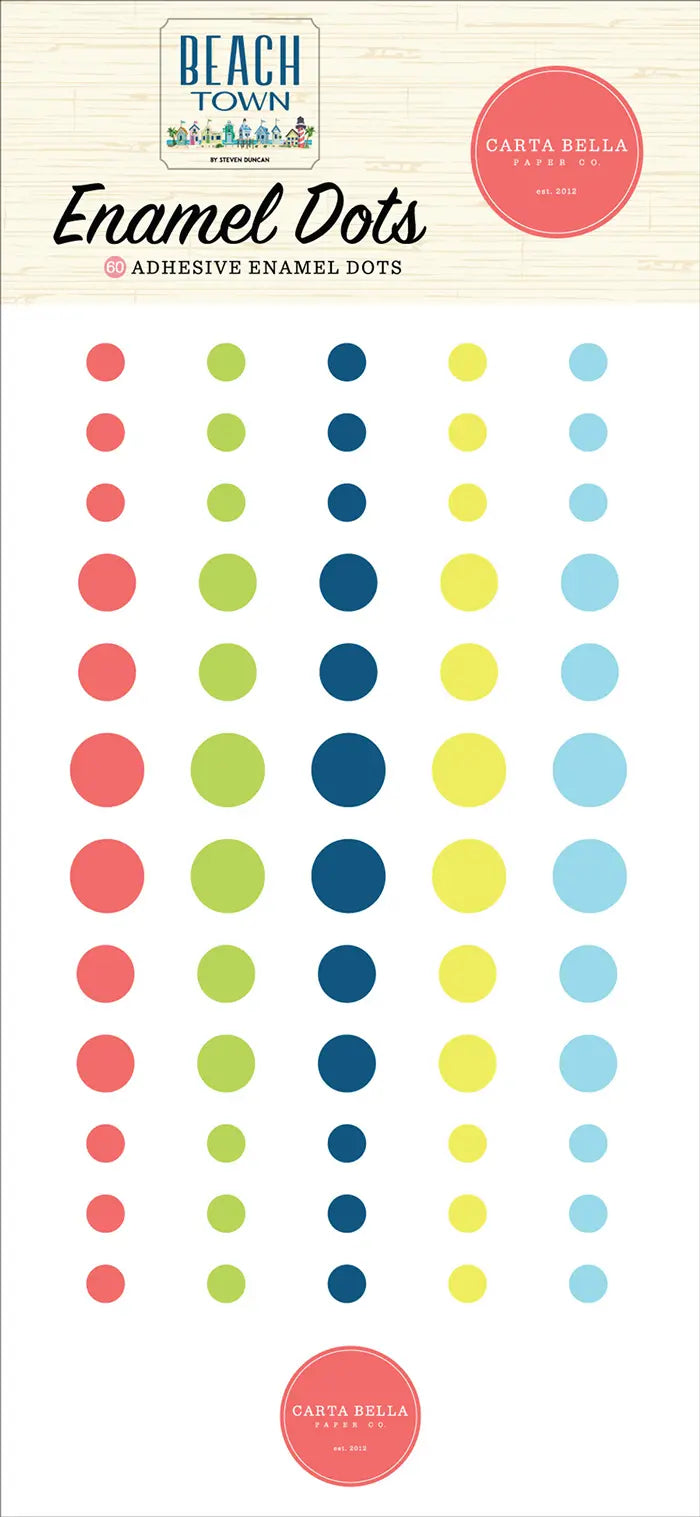Beach Town Enamel Dots - Carta Bella