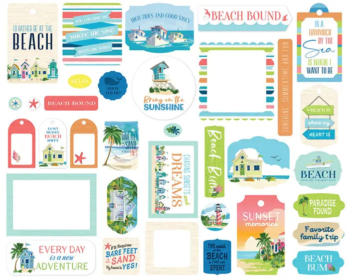 View 2 of Beach Town Frames & Tags - Carta Bella