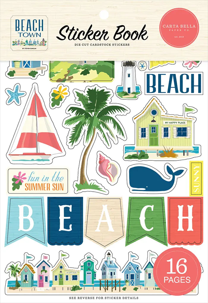 Beach Town Sticker Book - Carta Bella