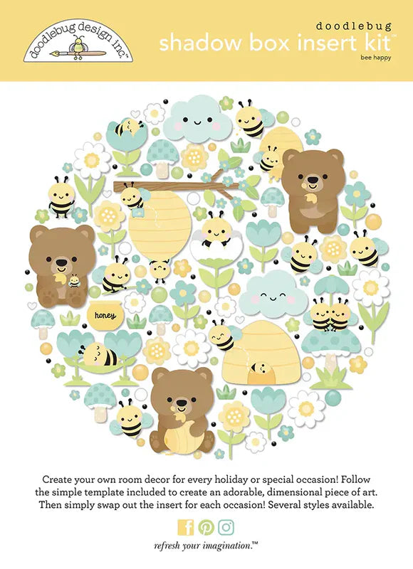 Bee Happy Shadow Box Kit - Doodlebug