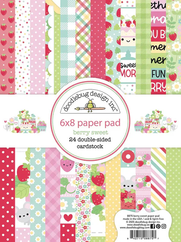 Berry Sweet Paper Pad, 6" x 8" - Doodlebug