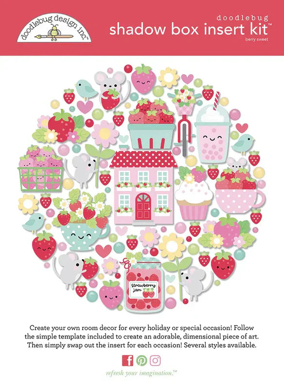 Berry Sweet Shadow Box Kit - Doodlebug