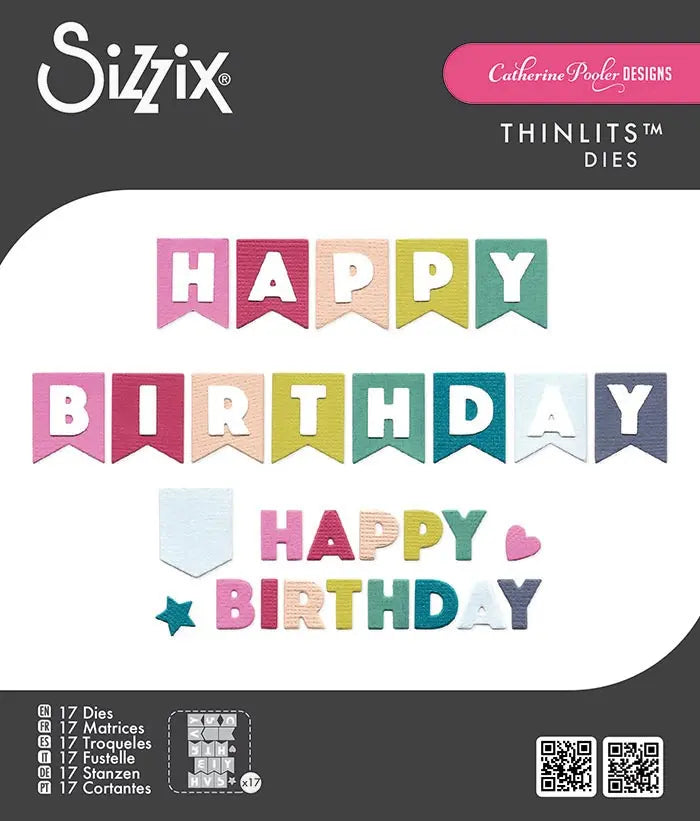 Birthday Bunting Thinlits Die Set - Catherine Pooler - Sizzix