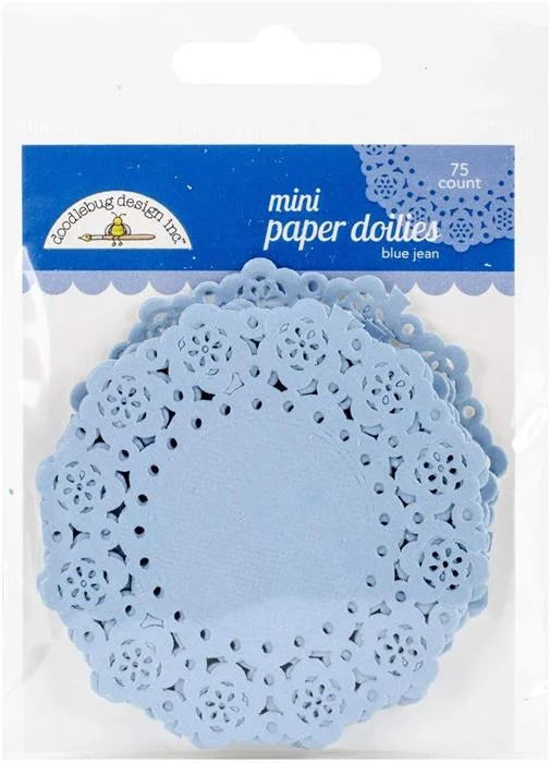 Blue Jean Mini Doilies - Monochromatic - Doodlebug