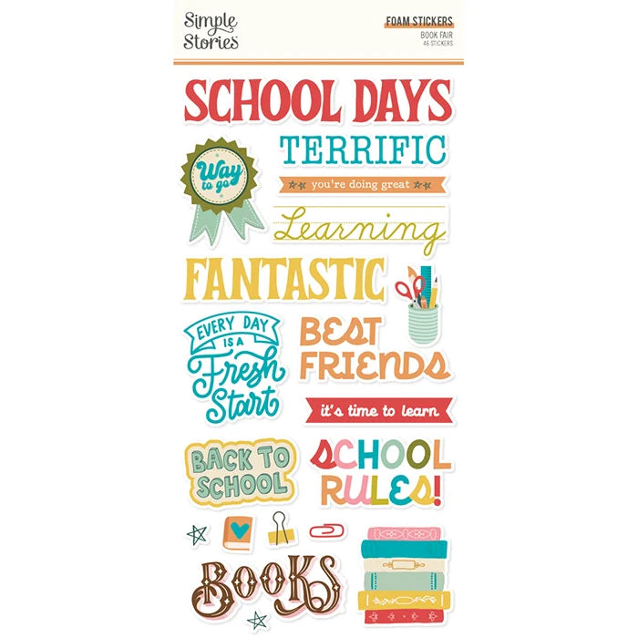 Book Fair Foam Stickers - Simple Stories