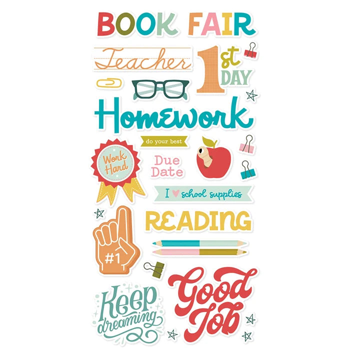 View 2 of Book Fair Foam Stickers - Simple Stories