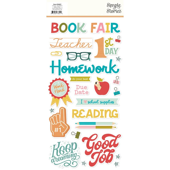 View 3 of Book Fair Foam Stickers - Simple Stories