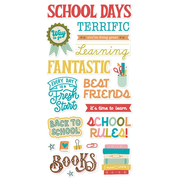 View 4 of Book Fair Foam Stickers - Simple Stories