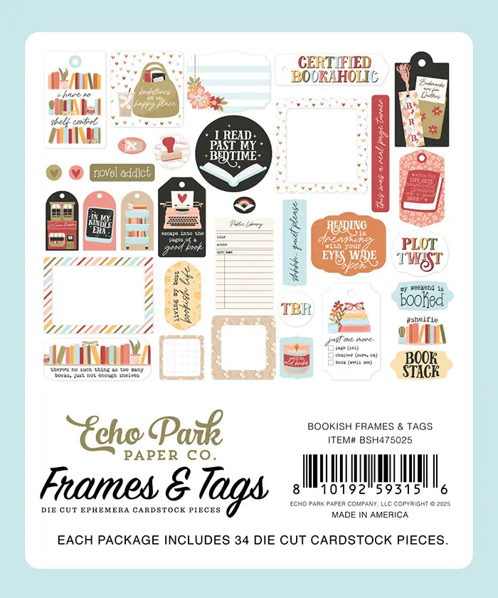 Bookish Frames & Tags - Echo Park