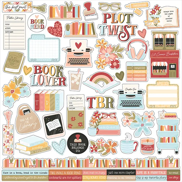 Bookish Scrapbook Collection Kit, 12" x 12" - Echo Park